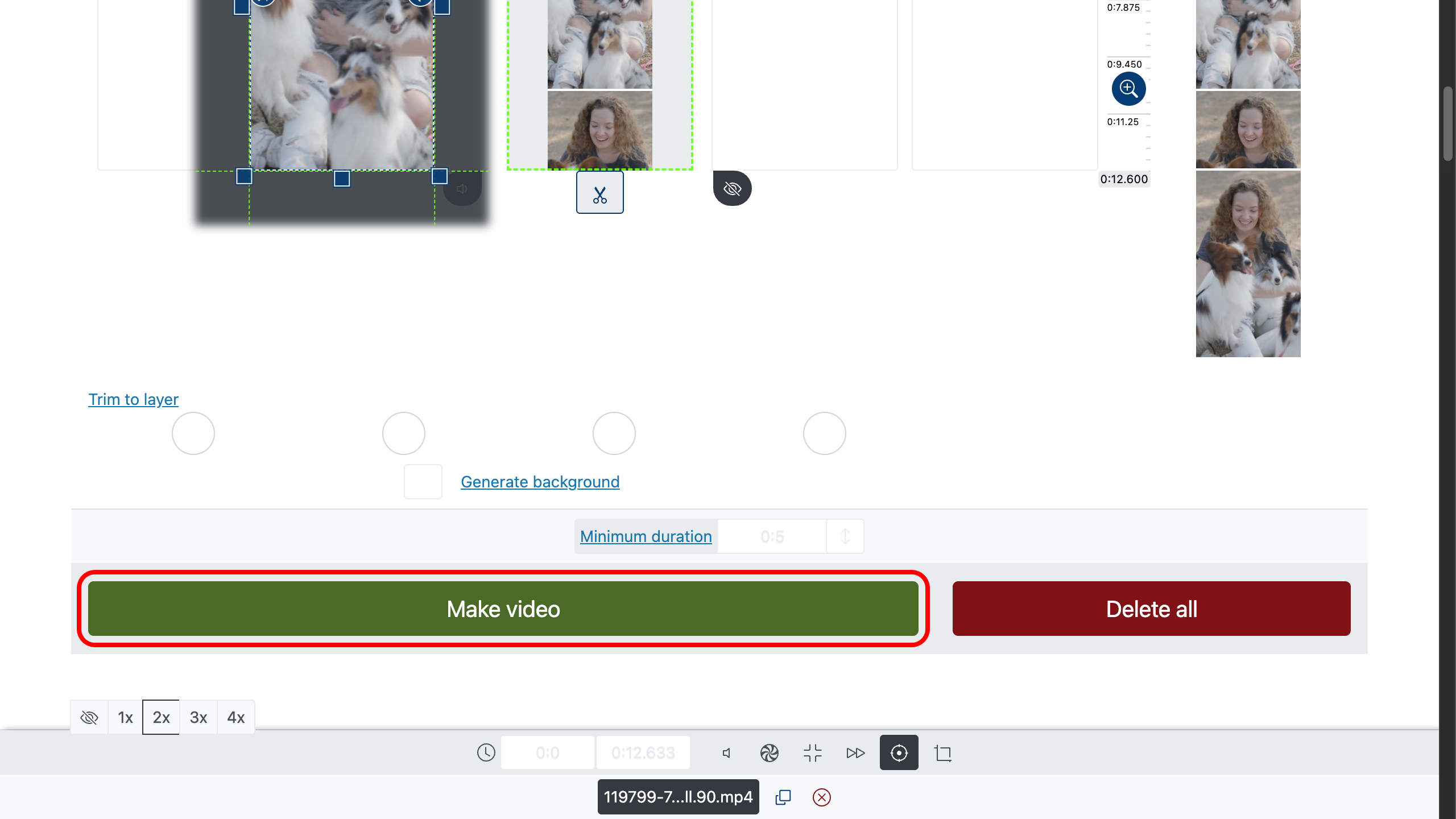 回転した動画を書き出す